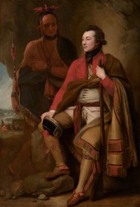Pułkownik Guy Johnson i Karonghyontye (kapitan David Hill) autorstwa Benjamin West