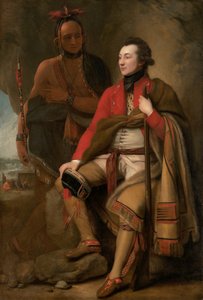 Pułkownik Guy Johnson i kapitan Karonghyontye David Hill, 1776. autorstwa Benjamin West