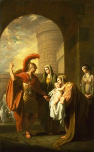 Hector żegna się z Andromachą autorstwa Benjamin West