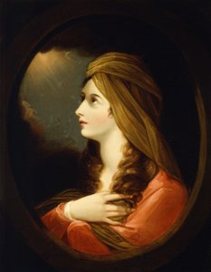Portret damy, koniec XVIII wieku autorstwa Benjamin West