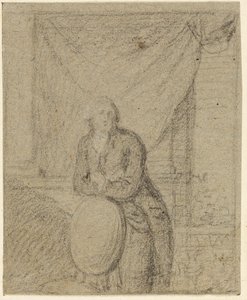 Portret mężczyzny stojącego przed oknem autorstwa Benjamin West