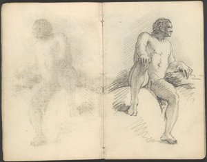 Szkicownik badań nad figurą i kompozycją autorstwa Benjamin West