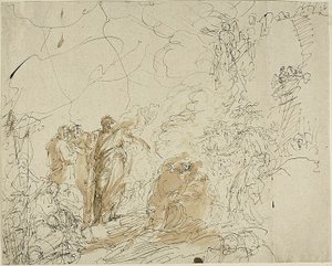 Św. Paweł Strząsając żmiję autorstwa Benjamin West