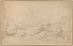 Studium do bitwy pod La Hogue [odbyt] autorstwa Benjamin West