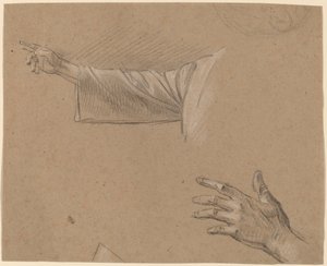 Badanie prawej ręki i lewej ręki autorstwa Benjamin West