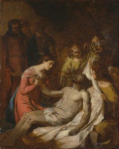 Studium opłakiwania zmarłego Chrystusa autorstwa Benjamin West