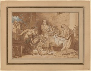 Adoracja pasterzy autorstwa Benjamin West
