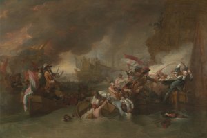 Bitwa pod La Hogue autorstwa Benjamin West