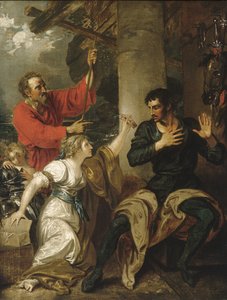 Damsel i Orlando, ok. 1793 (olej na płótnie) autorstwa Benjamin West