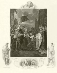 Wilhelm I otrzymujący koronę Anglii autorstwa Benjamin West