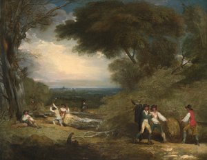 Drwale w Windsor Great Park autorstwa Benjamin West