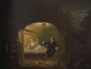 David Garrick i George Anne Bellamy w „Romeo i Julii”, akt V, scena III
