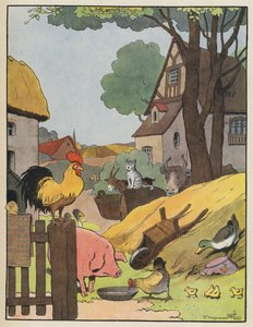 Zwierzęta na podwórku autorstwa Benjamin Rabier