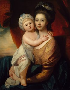 Lady Sondes ze swoim synkiem, c.1793-94 autorstwa Benjamin school of West