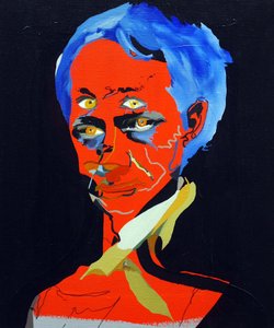 50 najważniejszych pisarzy w historii: Charles Baudelaire, 2015 (olej i akryl na płótnie) autorstwa Benoit Erwann Boucherot