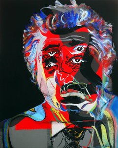 50 najważniejszych pisarzy w historii: Octavio Paz, 2015 (olej i akryl na płótnie) autorstwa Benoit Erwann Boucherot