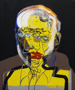 50 najważniejszych pisarzy w historii: Pablo Neruda, 2015 (olej i akryl na płótnie)