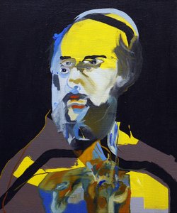 50 najważniejszych pisarzy w historii: Paul Verlaine, 2015 (olej i akryl na płótnie) autorstwa Benoit Erwann Boucherot