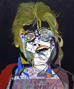 50 największych pisarzy w historii: Stephen King, 2015 (olej i akryl na płótnie) autorstwa Benoit Erwann Boucherot