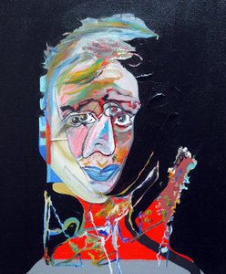 50 najważniejszych pisarzy w historii: Virgina Woolf, 2015 (olej i akryl na płótnie)