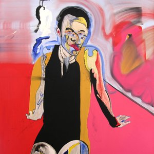 Autoportret w Udaipur, Radżastan, 2006 (olej na płótnie) autorstwa Benoit Erwann Boucherot