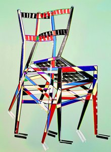 Szezlong - superleggera, według Gio Pontiego, 2016 (olej na płótnie lnianym) autorstwa Benoit Erwann Boucherot