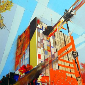 Overlandscape: Mexico 3, 2016 (olej na płótnie) autorstwa Benoit Erwann Boucherot