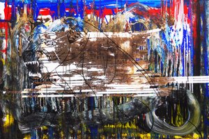 Surportret: Jeden pies 2, 2015 (akryl na płótnie)