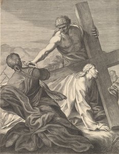 Chrystus niosący krzyż, 1680-1719. autorstwa Benoit Thiboust
