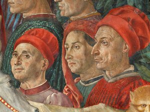 Pokłon Trzech Króli (fresk) autorstwa Benozzo di Lese di Sandro Gozzoli