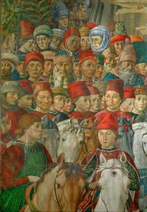 Pokłon Trzech Króli (fresk) autorstwa Benozzo di Lese di Sandro Gozzoli