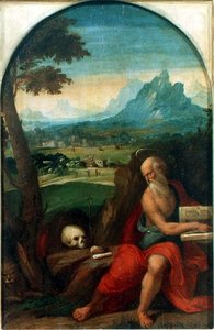 Św. Hieronim (panel) autorstwa Benvenuto Tisi da Garofalo