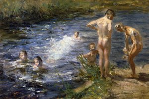 Chłopcy nad rzeką, 1899.