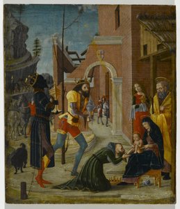 Pokłon Trzech Króli, ok. 1485-95 (tempera na panelu)