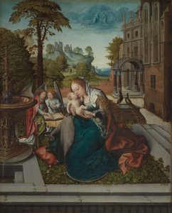 Dziewica z Dzieciątkiem z Aniołami, ca. 1518. autorstwa Bernard van Orley