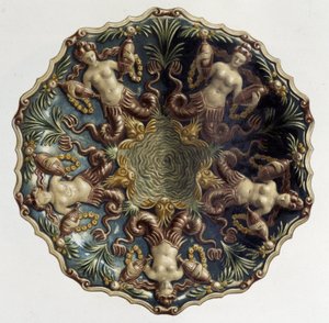 Plat aux syreny - w „Dzieło Bernarda Palissy” C. Delange i C. Borneman, wyd. Delange, Paryż