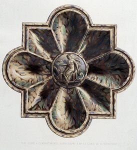 Talerz jaspe z przegródkami - Talerz ceramiczny, w „Dzieło Bernarda Palissy” C. Delange i C. Borneman, Paryż