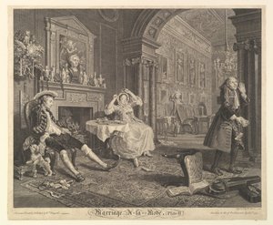 Małżeństwo A-la-Mode, Tablica II, 1 kwietnia 1745.