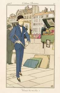 Garnitur z kolekcji „Costumes Parisiens” autorstwa Bernard Boutet de Monvel