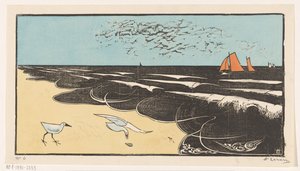Morze w Bergen autorstwa Bernard Essers (signed by artist)