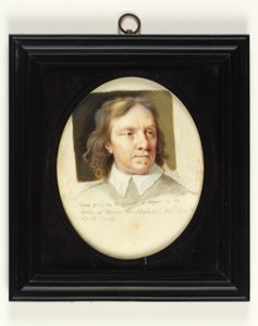 Oliver Cromwell (akwarela na kości słoniowej) autorstwa Bernard III Lens