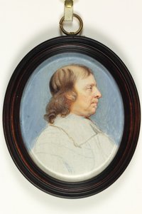 Oliver Cromwell (akwarela na kości słoniowej) autorstwa Bernard III Lens