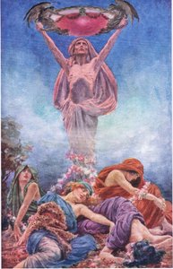 Nie patrz w dół, ale w górę, ilustracja z „Rabbi Ben Ezra” Roberta Browninga (kolor lito)