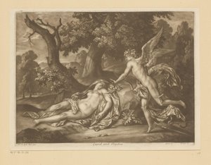 Cupido i Psyche Kupidyn i Psyche (tytuł na obiekcie) autorstwa Bernard Lens (II)