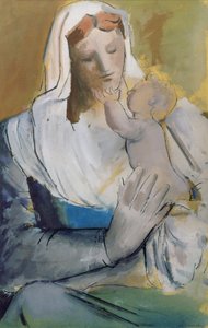 Matka i dziecko autorstwa Bernard Meninsky