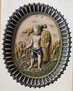 Żniwiarze - Talerz Bernarda Palissy autorstwa Bernard Palissy