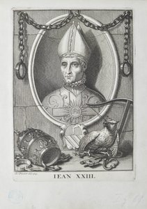 Antypapież Jan XXIII Baldassare Cossa , 1713. autorstwa Bernard Picart
