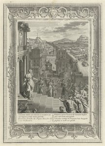 Cassandra przepowiada upadek Troi, 1731 autorstwa Bernard Picart