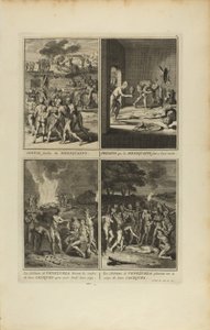 Meksykański konwój pogrzebowy/Presens que les Mexiquains...les Habitans de Venezuela.../ autorstwa Bernard Picart