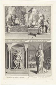 Czterech chińskich bogów, 1728 autorstwa Bernard Picart